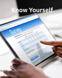 take surveys to get to know yoursel